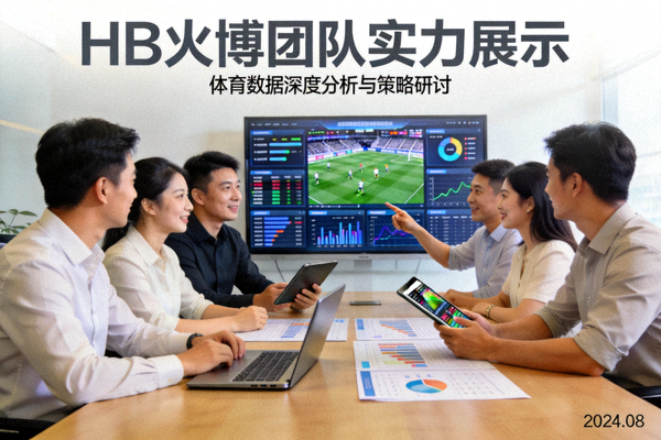 HB火博团队实力展示 - 团队成员在会议室讨论体育数据